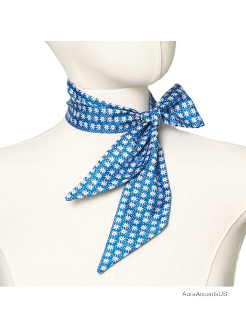 4 Pack Twill Scarf Set Skinny Scarf for Bags and Hair Accessories
